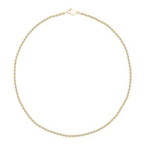 Colier cu bile diamantate din aur de 14K