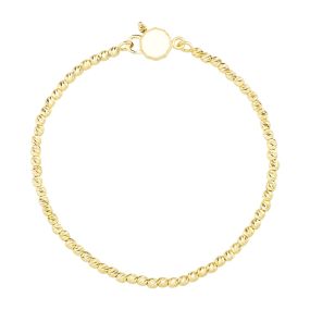 Brățară cu bile diamantate din aur de 14K