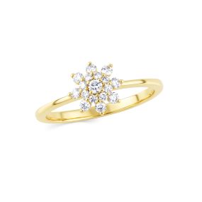 Inel din aur de 14K cu diamante rotunde (0,260 ct)