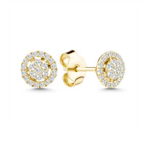 Cercei din aur de 14K cu diamante (0,290 ct)