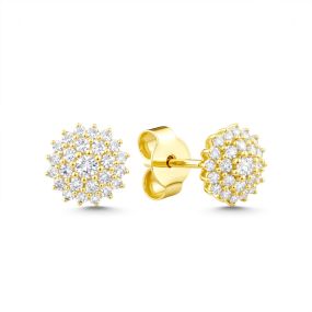 Cercei din aur de 14K cu diamante (0,480 ct)