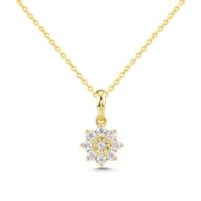 Pandantiv din aur de 14K cu diamante (0,120 ct)