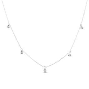 Colier din aur de 14K cu diamante (0,110 ct)