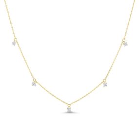 Colier din aur de 14K cu diamante (0,260 ct)