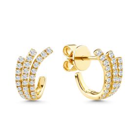 Cercei din aur de 18K cu diamante (0,350 ct)