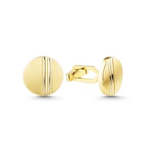 Butoni rotunzi din aur galben de 14K