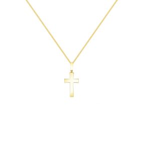 Pandantiv cruce din aur galben de 14K