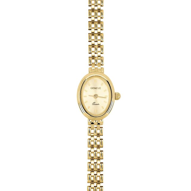 Ceas din aur galben de 14K cu cadran oval