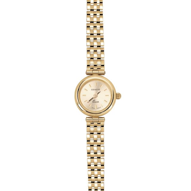 Ceas din aur galben de 14K cu cadran rotund