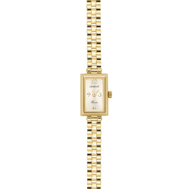 Ceas din aur galben de 14K cu cadran dreptunghiular