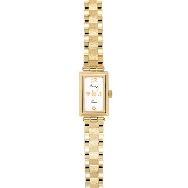 Ceas din aur galben de 14K cu cadran dreptunghiular