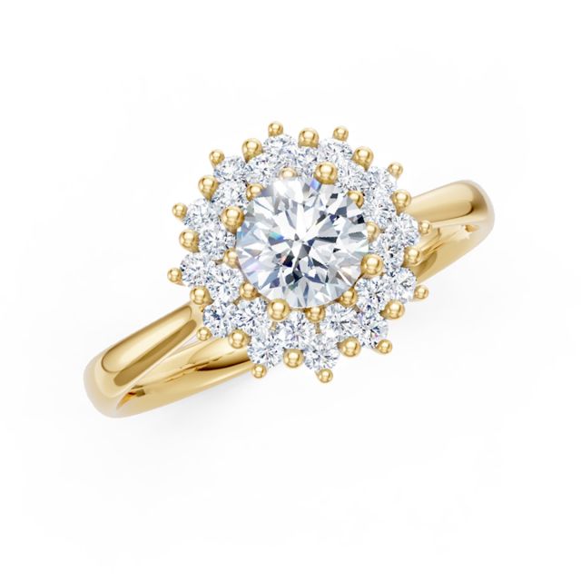 Inel Amy din aur de 14K cu pietre cubic zirconia