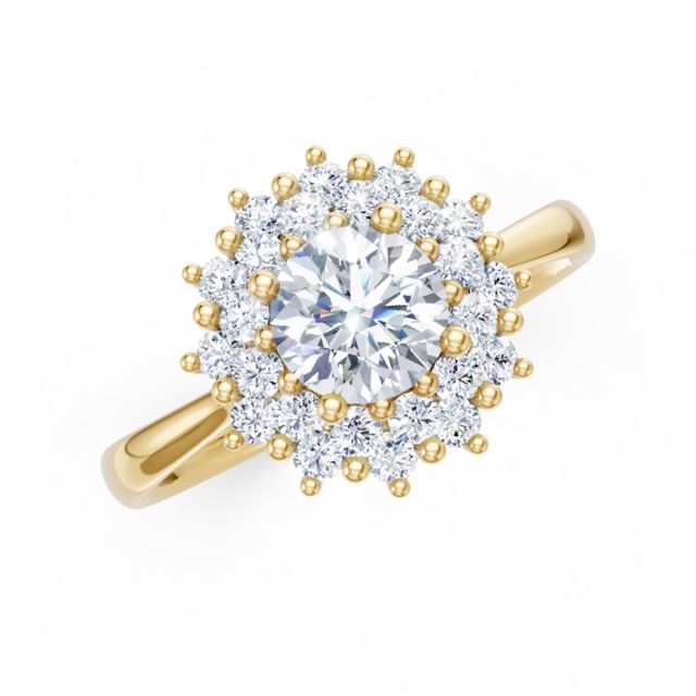 Inel Amy Maxi din aur de 14K cu pietre cubic zirconia