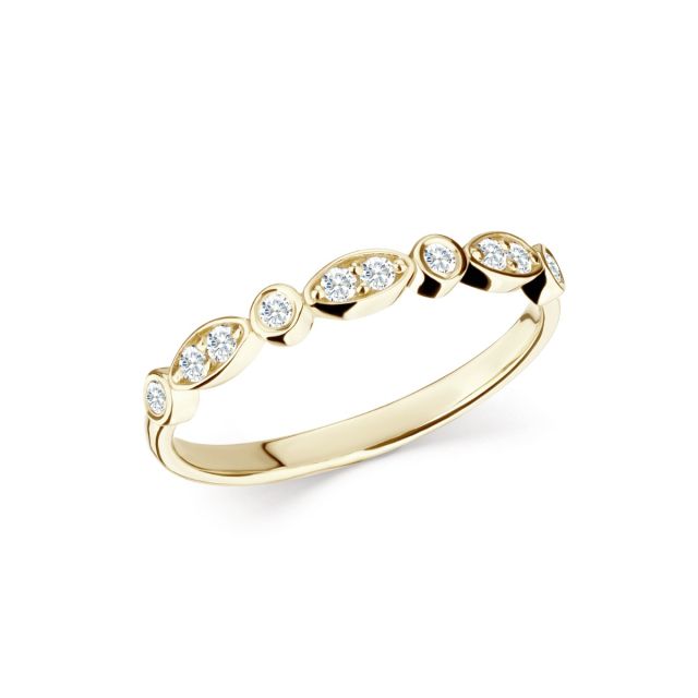 Inel Cipriana din aur de 14K cu pietre cubic zirconia