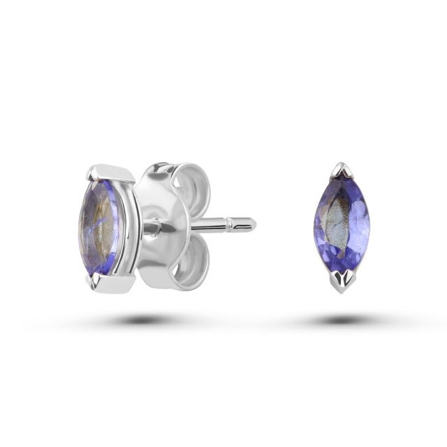 Cercei Dewdrop din aur de 18K cu tanzanite marchiză