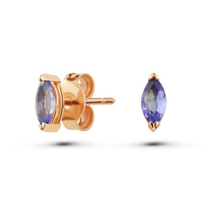 Cercei Dewdrop din aur de 18K cu tanzanite marchiză