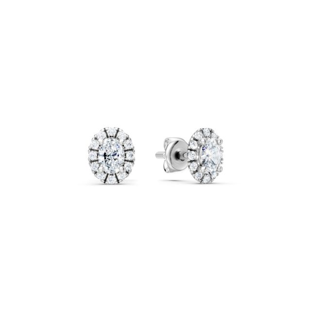 Cercei Isabella Small din aur de 18K cu diamante (0,40 ct)