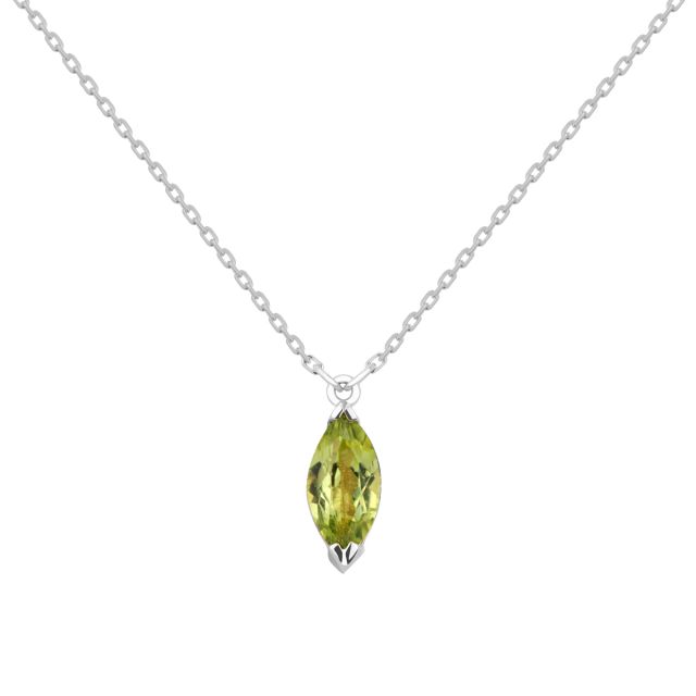 Colier Dewdrop din aur de 18K cu peridot marchiză