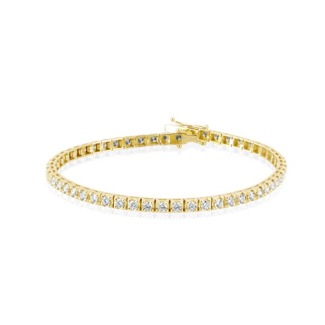 Brățară tennis Damiana din aur de 14K cu diamante (2,70 ct)
