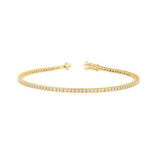 Brățară tennis din aur de 18K cu diamante (0,97 ct)