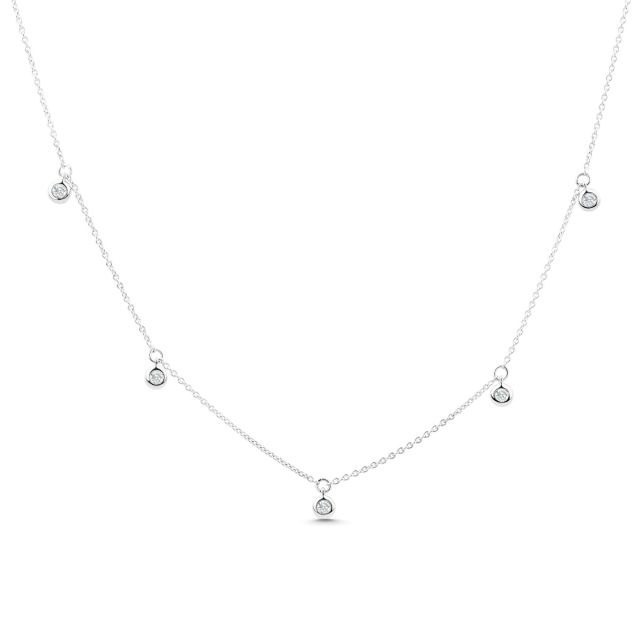 Colier din aur de 14K cu diamante (0,110 ct)