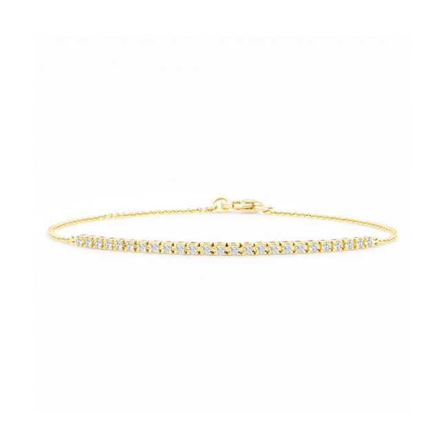 Brățară semi-tennis din aur de 14K cu diamante (0,280 ct)