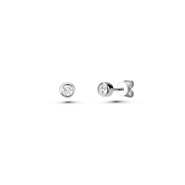 Cercei din aur de 14K cu diamante (0,162 ct)