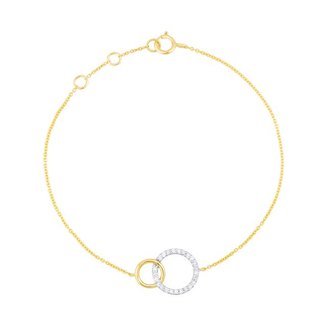 Brățară din aur de 14K cu diamante (0,121 ct)