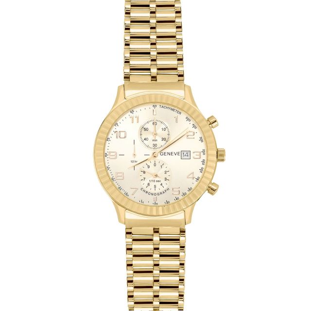 Ceas din aur galben de 14K cu cadran rotund