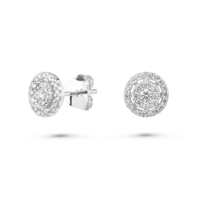 Cercei din aur de 14K cu diamante (0,40 ct)