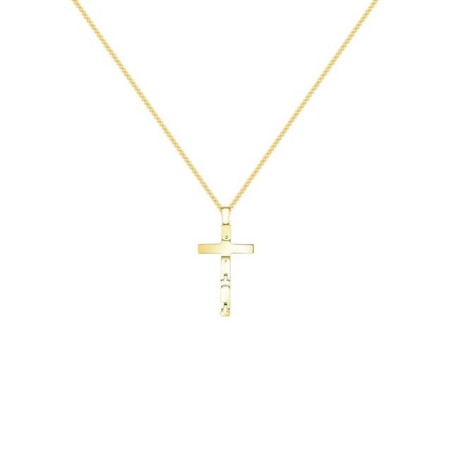 Pandantiv cruce din aur galben de 14K