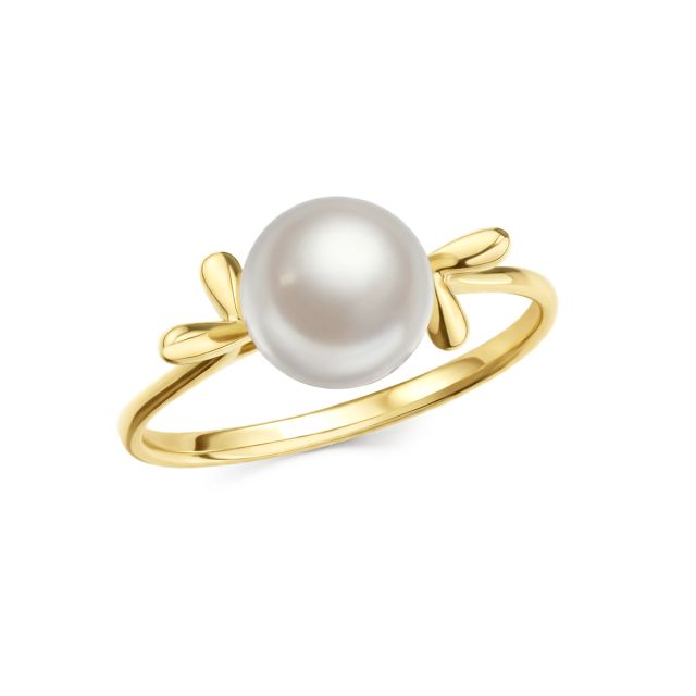 Inel din aur de 18K cu perlă