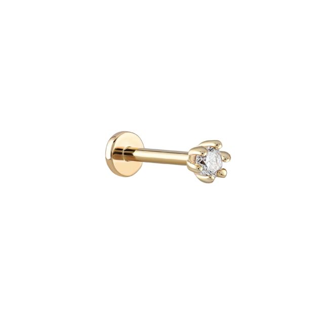 Piercing Bethania din aur de 14K cu diamant (0,03 ct)