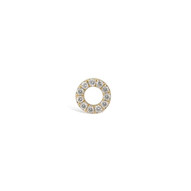 Piercing Caitlin cerc din aur de 14K cu diamante (0,07 ct)
