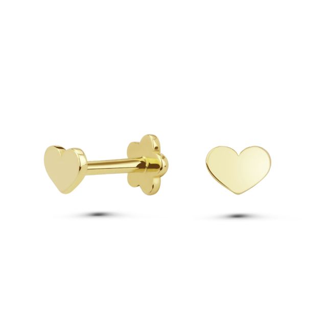 Piercing Wendy inimă din aur de 14K