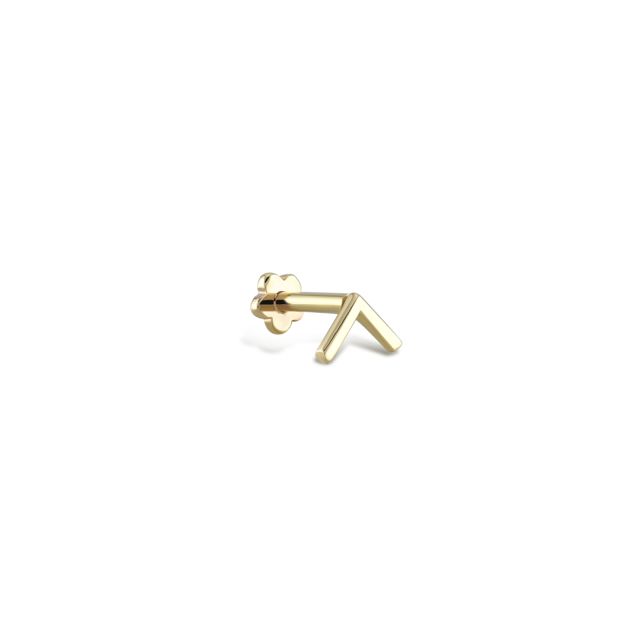 Piercing Kirsti în V din aur galben de 14K