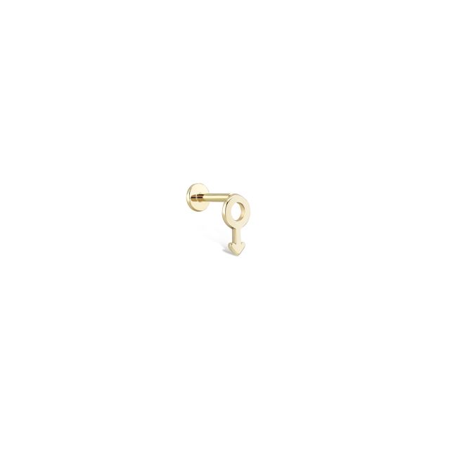 Piercing Adam simbol bărbat din aur galben de 14K