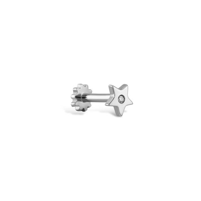 Piercing Abrienda stea din aur de 14K cu diamant (0,01 ct)