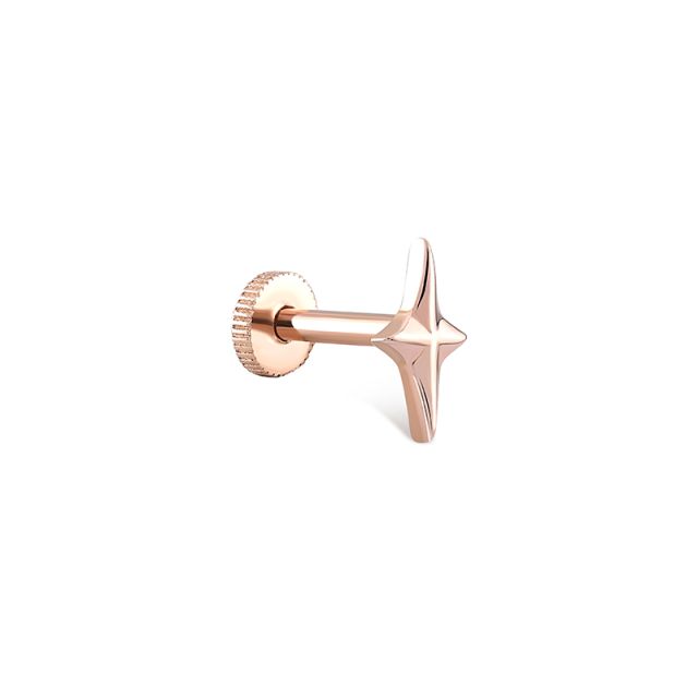 Piercing Patricia din aur roz de 14K