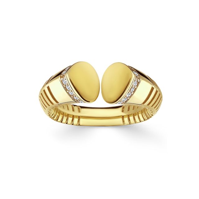 Inel Cecilia din aur de 14K cu pietre cubic zirconia