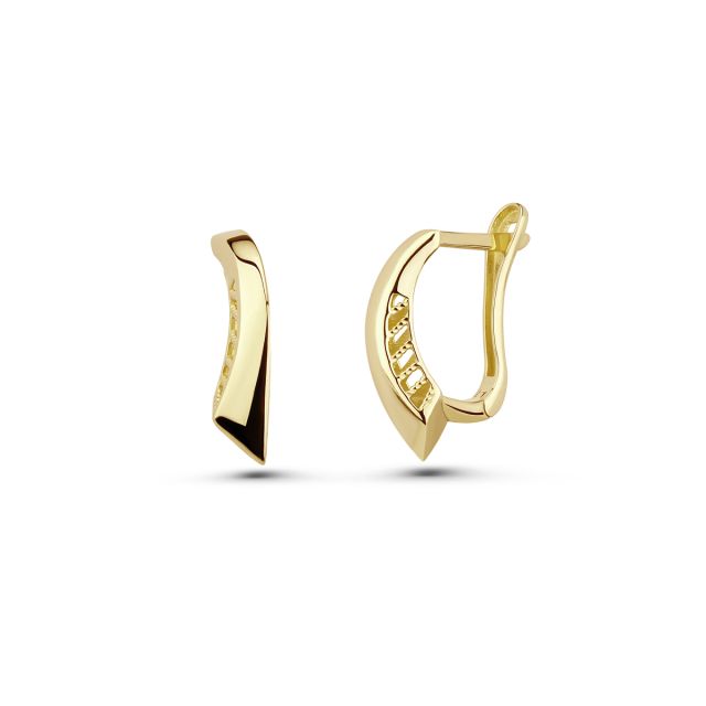 Cercei Athena din aur galben de 14K