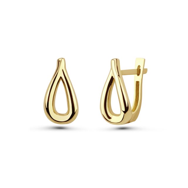 Cercei Rhea din aur galben de 14K