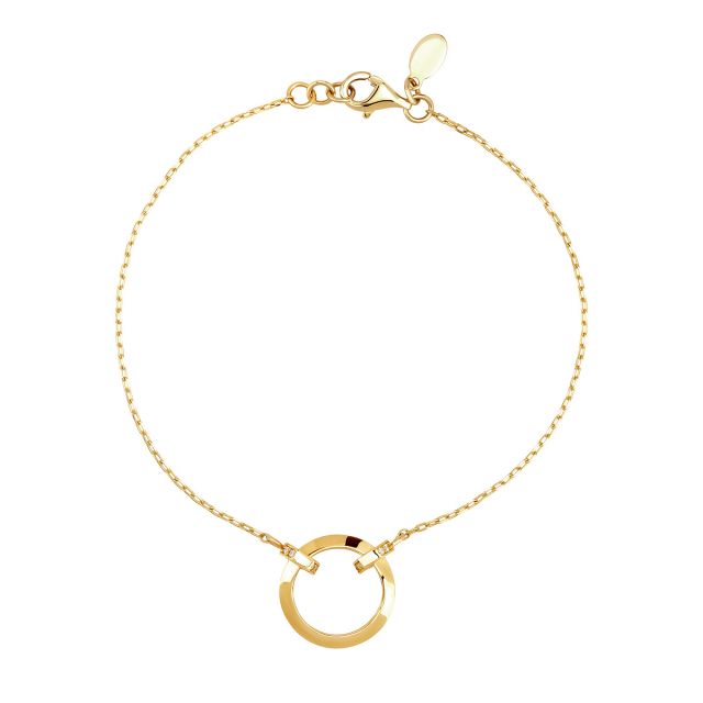 Brățară din aur galben de 14K cu pietre cubic zirconia