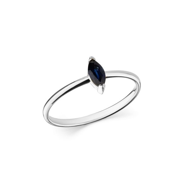 Inel Dewdrop Maxi din aur de 18K cu safir marchiză