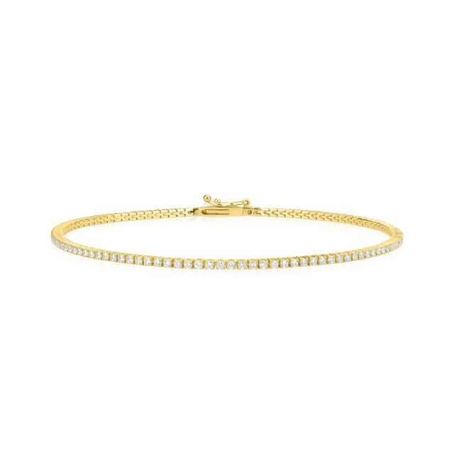 Brățară tennis din aur de 18K cu diamante (1,12 ct)