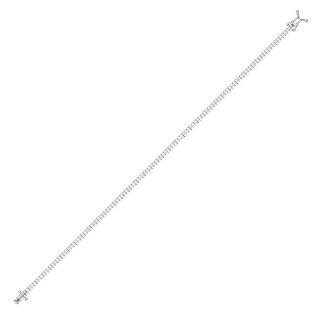 Brățară tennis dublă din aur alb de 18K cu diamante (1,584 ct)