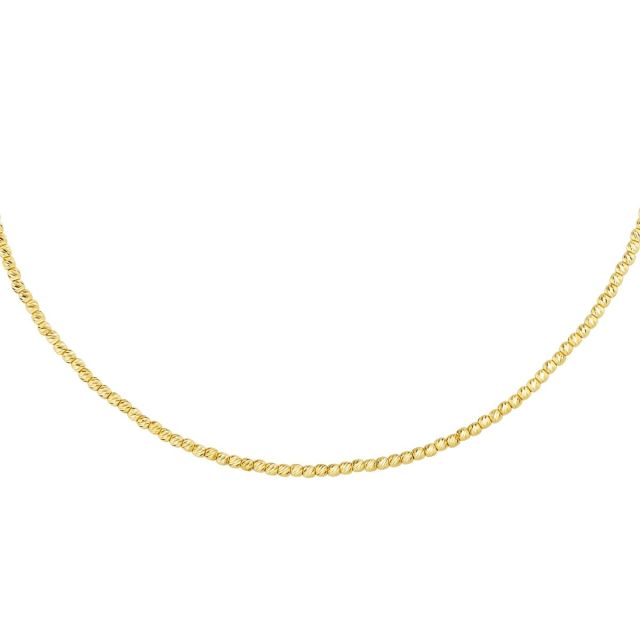 Colier cu bile diamantate din aur galben de 14K