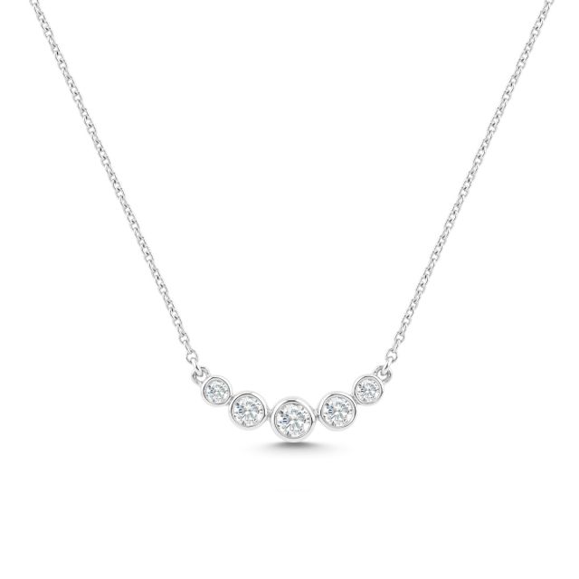 Colier din aur de 14K cu diamante (0,180 ct)