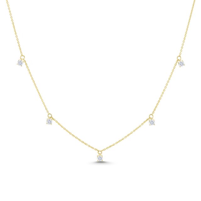 Colier din aur de 14K cu diamante (0,260 ct)