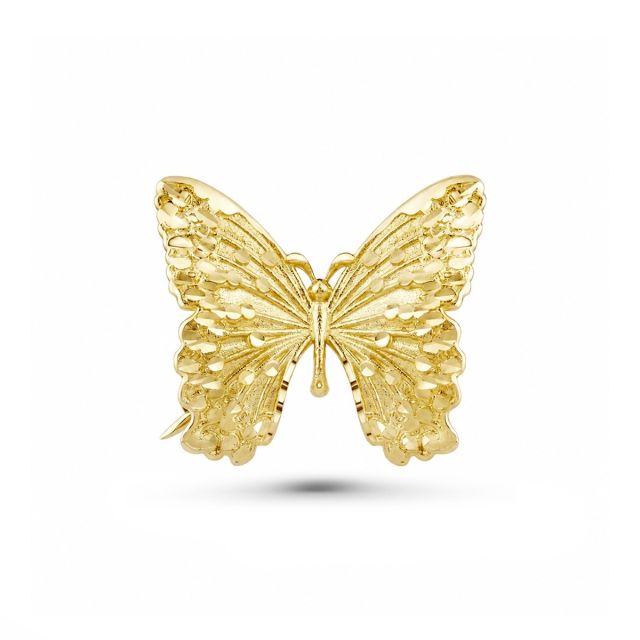 Broșă fluture din aur galben de 14K